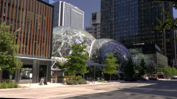 Amazon Traffic Sexth Avenue Seattle Washington Usa August 2019 Amazon — Stockvideo