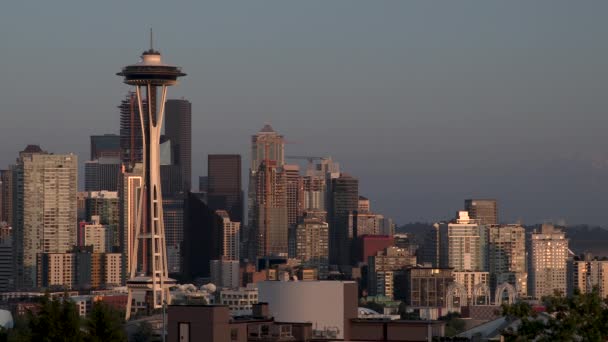 Space Needle Seattle Washington Estados Unidos Agosto 2019 Seattle City — Vídeo de stock