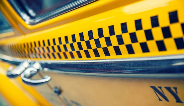 Primer Plano Taxi Amarillo Vintage Nueva York — Foto de Stock