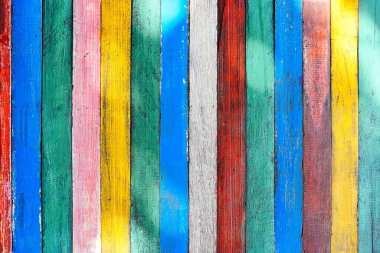 Çok renkli tahta arkaplan veya duvar kağıdı 