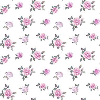 Pembe güllerle kusursuz desen