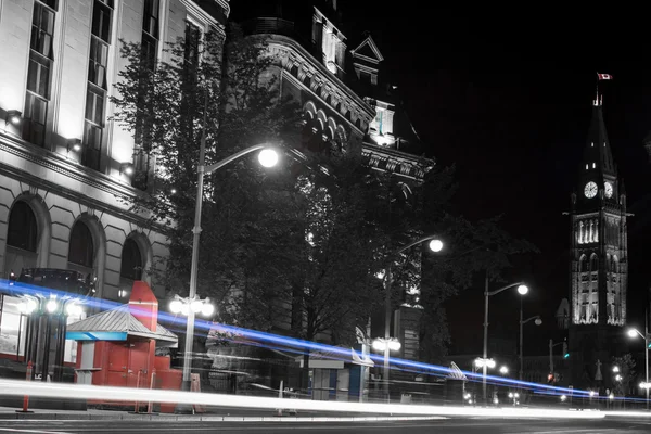 Ottawa Malam di Bukit Parlemen — Stok Foto