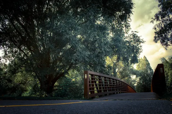 Caminho de bicicleta sobre ponte — Fotografia de Stock