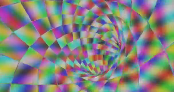 Rainbow tunnel funnel with gradient background. — Stok video