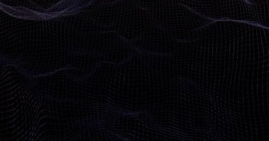 Yüzeydeki parıltılarla birlikte siyah ağ dalgaları