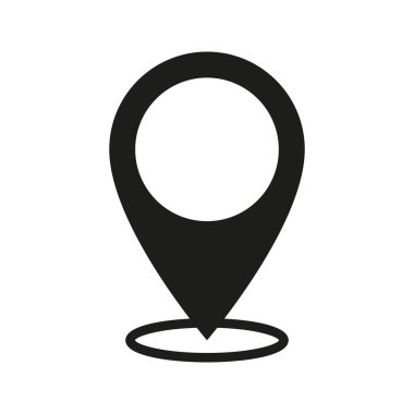 Navigasyon simgesi için web kodu bilgileri. Yerelleştirme haritasında bölge işaretleme ve seyahat ve arama için konum