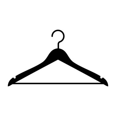 Siyah elbise askısı. Ev için giysi asmak ve depolamak için plastik cihaz ve indirimli iş satışları