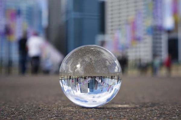 Vista de bola cristalina de Darling Harbour — Fotografia de Stock