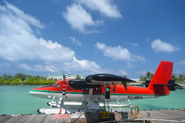 Seaplanes en Maldivas puerto — Foto de Stock