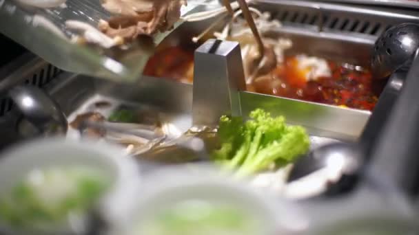 亚洲火锅自助餐关闭 — 图库视频影像
