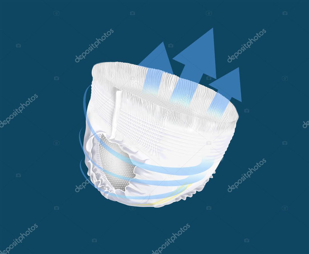 toothbrush with white toothpaste illustration blue background