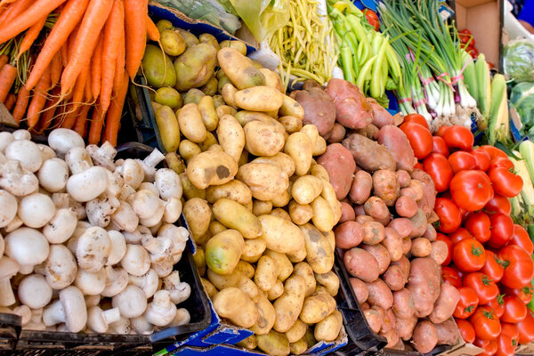 Organic vegetables on farmer market