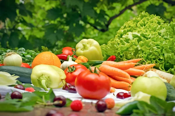 Вживання здорової їжі - органічна їжа — стокове фото