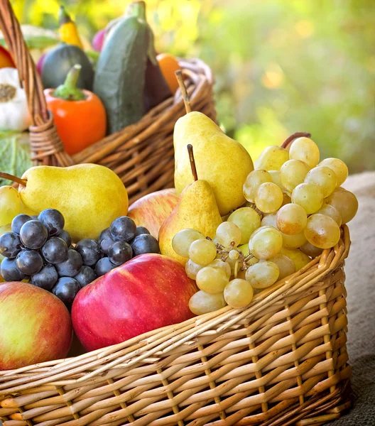 Frutas y hortalizas de otoño: frutas y hortalizas orgánicas — Foto de Stock