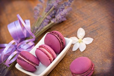 Yaban mersini acıbadem kurabiyesi - macaron