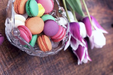 Lezzetli - lezzetli renkli Bisküvi (kek) macaroons