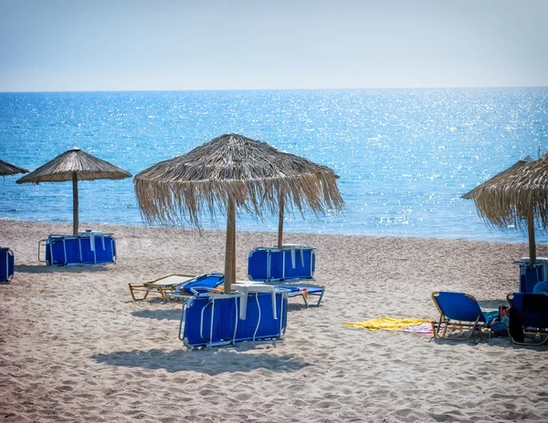 Afternoonon på sandstrand — Stockfoto