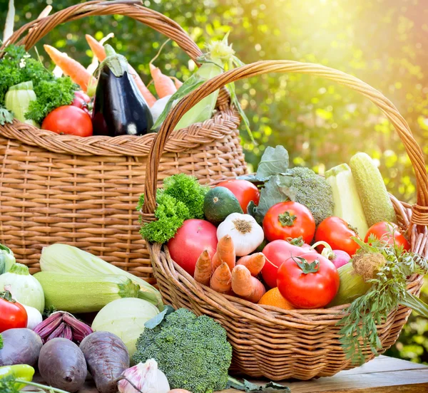 Seasonal fresh organic vegetables — Stock Photo, Image