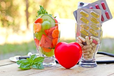 Sağlıklı bir diyet ve takviyeleri (sağlıklı bir diyet kavramı)