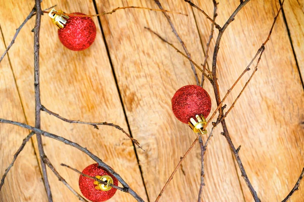 Bola roja - Decoración de Navidad — Foto de Stock