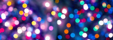 Noel ve Yeni Yıl tatili için renkli ışık efektleri