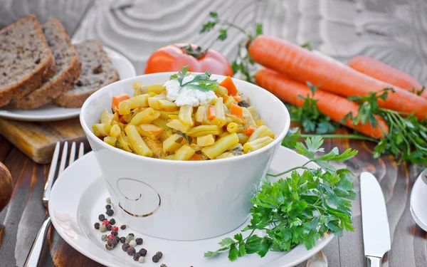 Yellow beans in bowl — Stock Photo, Image