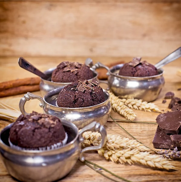 Torta a desszert (öröm) - csokis Muffin — Stock Fotó