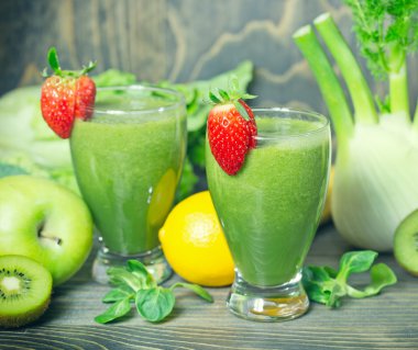 Sağlıklı serinletici içecek - Yeşil yüzlü