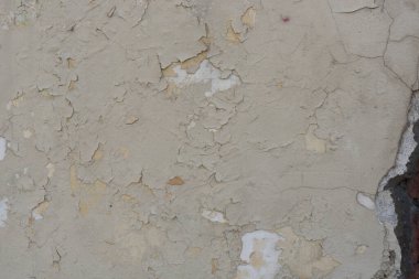 Duvar dokusunda pek çok boya tabakası yumuşak ışığı çatlattı.