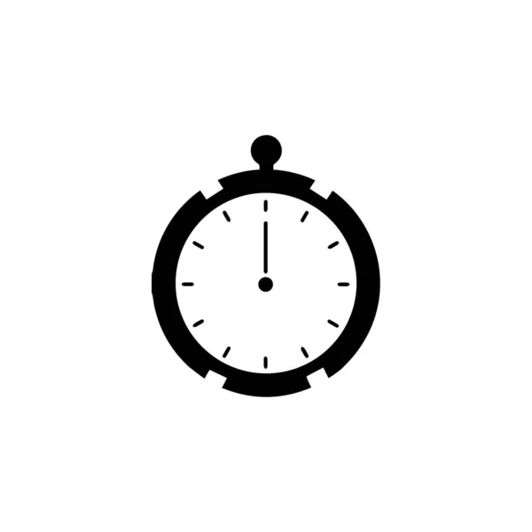 Cronometro Digitale Icona Colore Nero — Vettoriale Stock