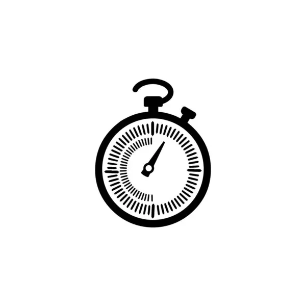 Digitale Stopwatch Zwarte Kleur Pictogram — Stockvector