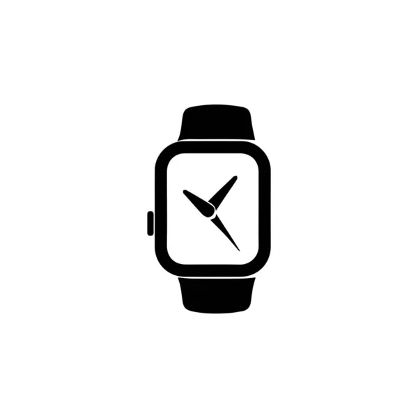 Digitaluhr Zeigeruhr Schwarzer Icon Vektor — Stockvektor