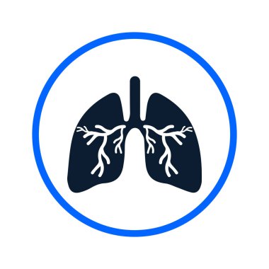 Yaratıcı insan akciğerleri ikon vektörü