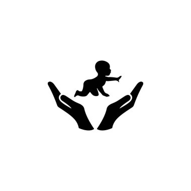 El bakımı ikonunda yaratıcı çocuk