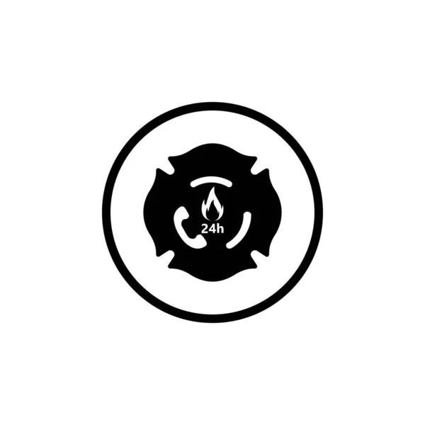Значок Пожарной Станции Значок Пожарной Охраны Значок Пожарного Значок Пожарного — стоковый вектор