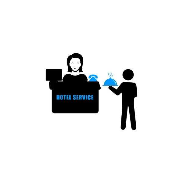 Hotel Restaurant Services Icon — 스톡 벡터