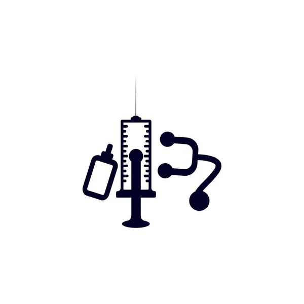 Covid Impfungen Symbol Oder Injektion Symbol — Stockvektor