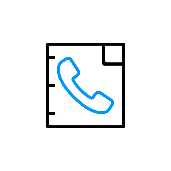 Telefoonboek Telefoongids Telefoonboek Telefoonboek Boekenpictogram Telefoonboek Aanpasbare Stroke Line Icon — Stockvector