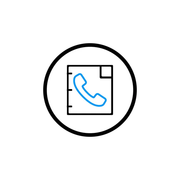 Телефонная Книга Справочник Телефон Контактная Книга Иконка Книги Значок Телефонной — стоковый вектор