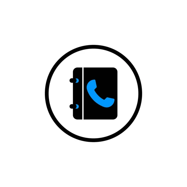 Телефонная Книга Справочник Телефон Контактная Книга Иконка Книги Значок Телефонной — стоковый вектор