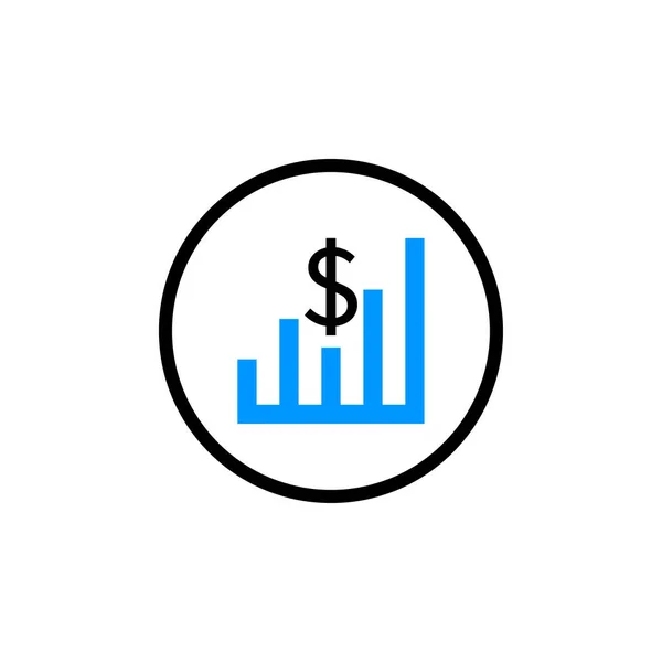 Affaires Graphique Diagramme Finance Graphique Profit Icône Rapport — Image vectorielle