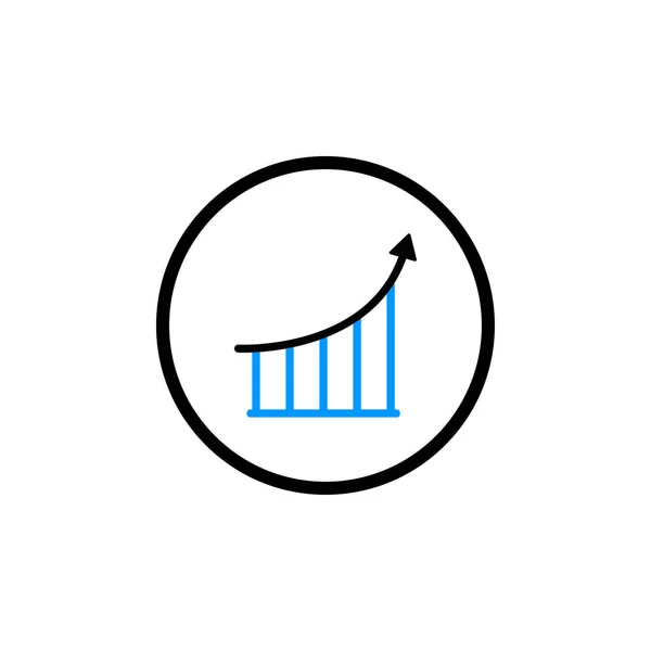 Bedrijf Grafiek Diagram Financiën Grafiek Winst Rapport Pictogram — Stockvector