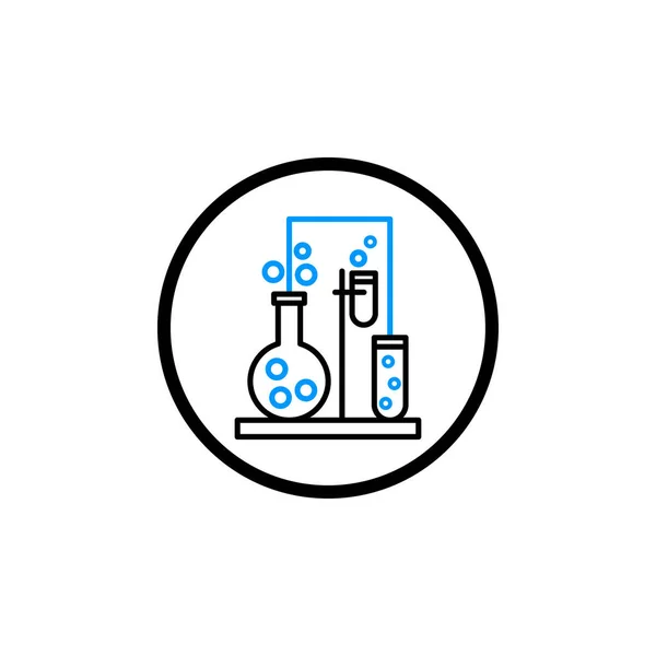 Medicina Formula Farmaceutica Laboratorio Medico Scienza Icona — Vettoriale Stock