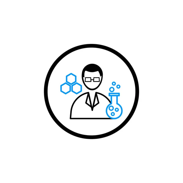 Medicine Pharmaceutical Formula Medical Laboratory Science Icon — Stock Vector