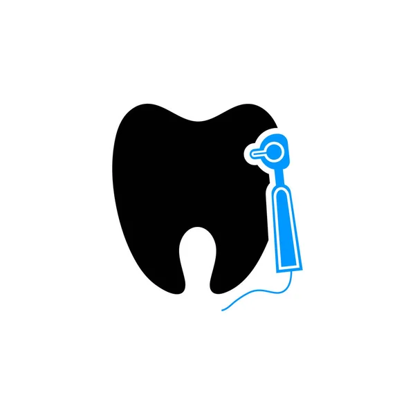Bürste Pflege Reinigung Zahnpflege Mundhygiene Zahnsymbole — Stockvektor