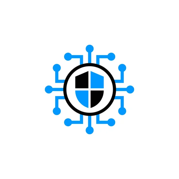Cyber Sicherheitsvektorsymbol Auf Weißem Hintergrund Flache Vektor Cyber Sicherheit Symbol — Stockvektor