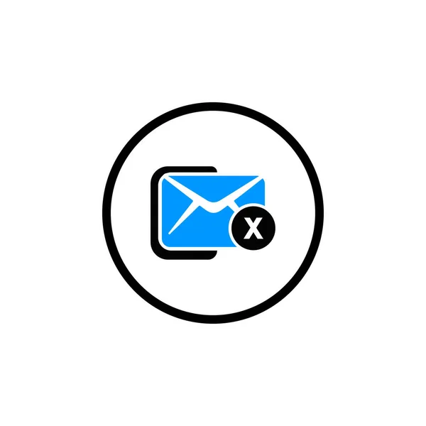 Reject Mail Message Icon Vector — Vettoriale Stock