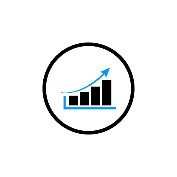 Business Finansiella Diagram Analys Ikon Vektor — Stock vektor