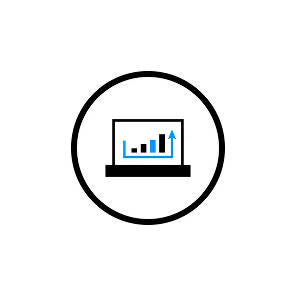 Bedrijf Financieel Diagram Analyse Icoon Vector — Stockvector