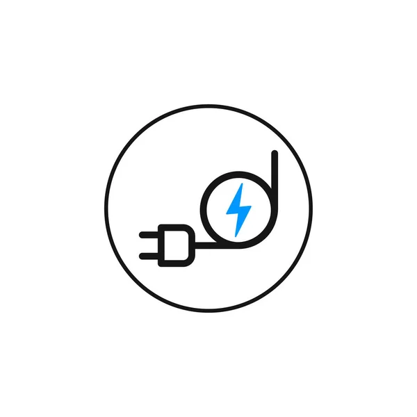 现代电动可持续插头图标矢量 — 图库矢量图片